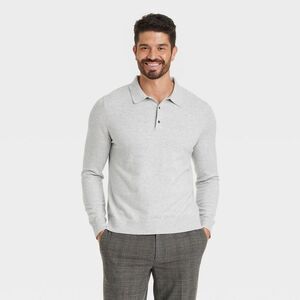 Goodfellow & Co - Men's Polo Sweater - Goodfellow & Co Heather Gray  Gray